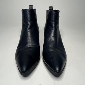 Marc Fischer Black Leather Ankle Boots 8.5